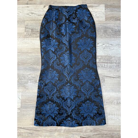 Vintage J. Peterman Silk Maxi Skirt – Baroque Brocade Asian-Inspired Print – 6 - Picture 1 of 7